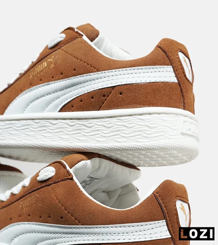 کفش کتانی ورزشی قهوه ای سوخته مردانه و زنانه PUMA suede XL مدل 6890 - Image 3