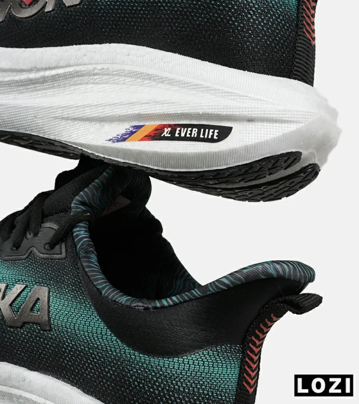 کفش کتانی مشکی سبز HOKA مدل 7396 - Image 3