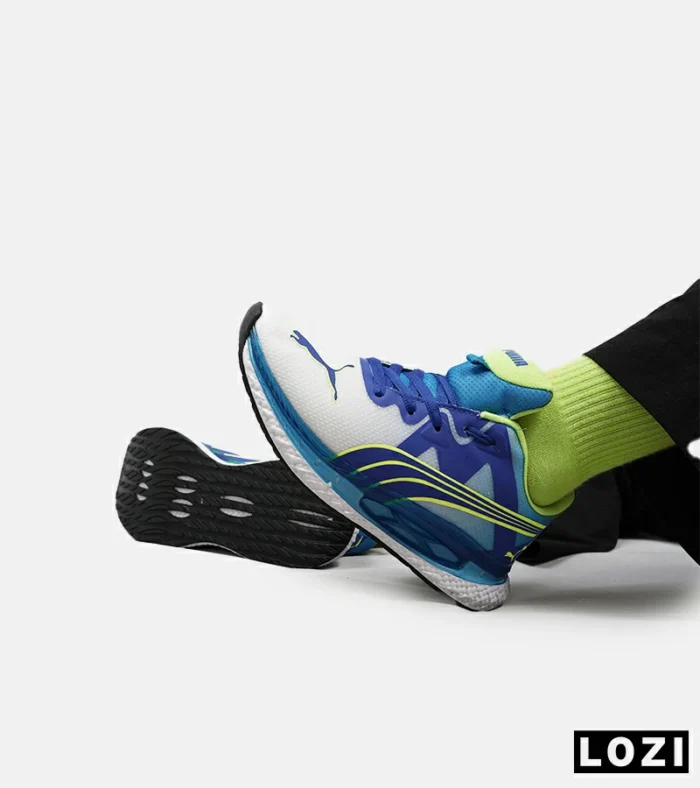 کفش کتانی ورزشی سفید آبی فسفری مردانه و زنانه PUMA مدل 5151 - Image 4