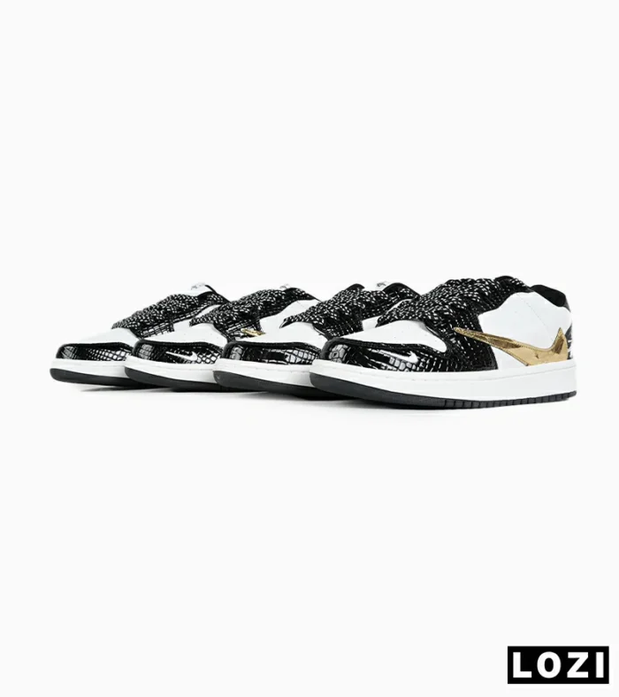 کفش کتانی مردانه و زنانه مشکی سفید طلایی NIKE travis scott مدل 7483 - Image 6