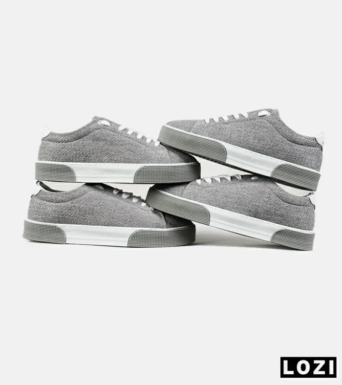 کفش کتانی مردانه طوسی سفید PULL & BEAR مدل 7450 - Image 2
