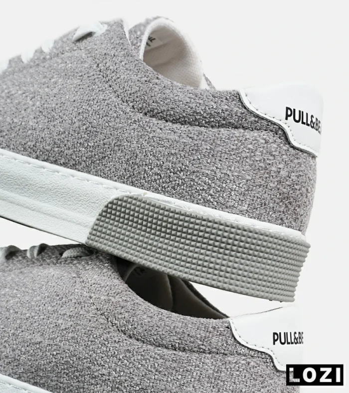 کفش کتانی مردانه طوسی سفید PULL & BEAR مدل 7450 - Image 3