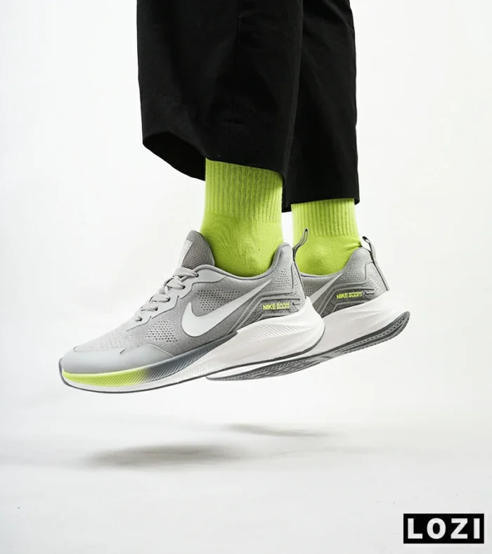 کفش کتانی مردانه و زنانه طوسی Nike air zoom مدل 4307 - Image 3