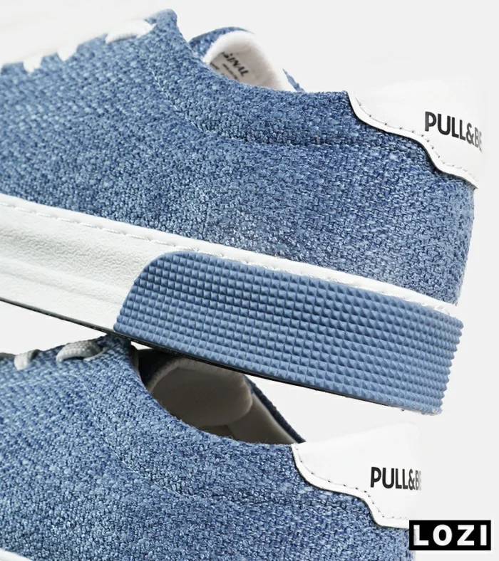 کفش کتانی مردانه آبی سفید PULL & BEAR مدل 7449 - Image 3