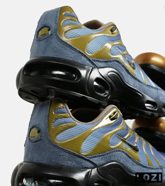 کفش کتانی مردانه و زنانه آبی طلایی NIKE AirMax Plus TN Ultra مدل 6880 - Image 4
