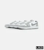 کفش کتانی مردانه و زنانه طوسی سفید نایک NIKE jordan Vodoo مدل 6061 - Image 6