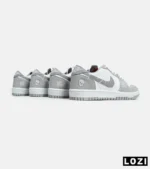 کفش کتانی مردانه و زنانه طوسی سفید نایک NIKE jordan Vodoo مدل 6061 - Image 8