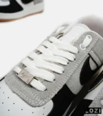 کفش مردانه و زنانه طوسی مشکی سفید NIKE AIR FORCE مدل 5345 - Image 9