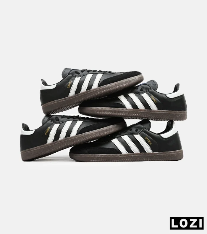 کفش کتانی مردانه و زنانه سامبا مشکی قهوه ای ADIDAS Samba مدل 4234 - Image 3