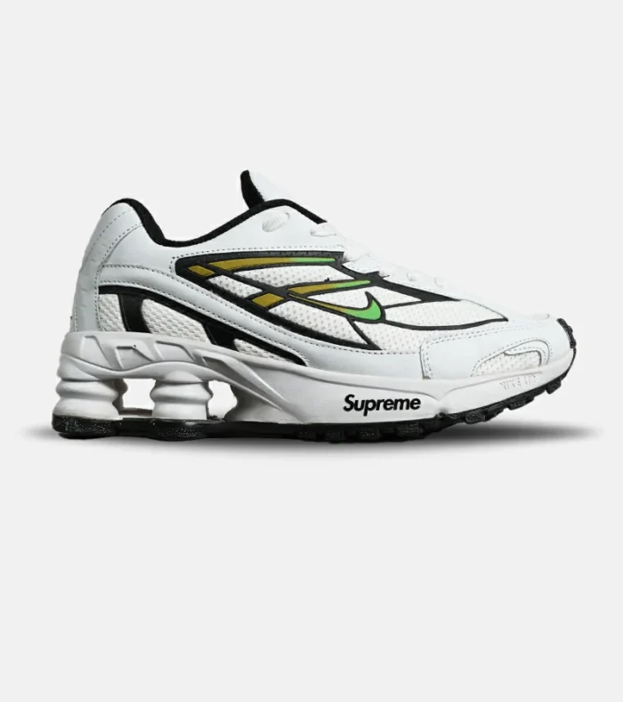 DSC07783.webp کفش کتانی مردانه سفید سبز نایک NIKE x SUPREME shox ride 2 مدل 7057 - Image 1