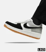 کفش مردانه و زنانه طوسی مشکی سفید NIKE AIR FORCE مدل 5345 - Image 2