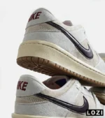 کفش کتانی مردانه و زنانه کرم طوسی بنفش نایک NIKE SB Dunk مدل 7063 - Image 5