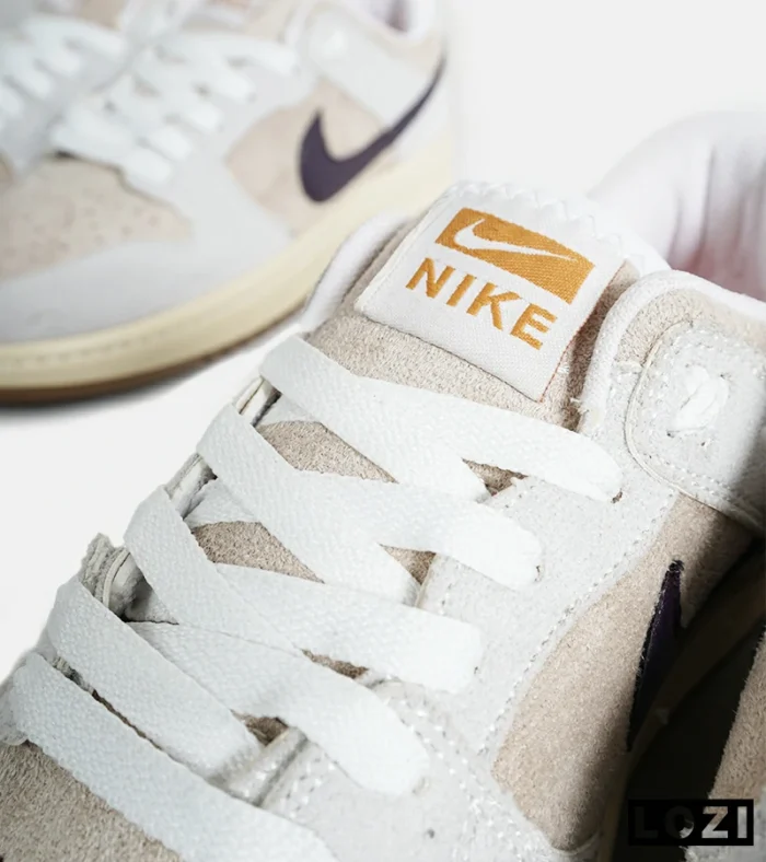 کفش کتانی مردانه و زنانه کرم طوسی بنفش نایک NIKE SB Dunk مدل 7063 - Image 8