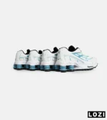 کفش کتانی مردانه سفید آبی نایک NIKE x SUPREME shox ride 2 مدل 7056 - Image 8