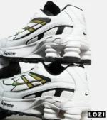 کفش کتانی مردانه سفید سبز نایک NIKE x SUPREME shox ride 2 مدل 7057 - Image 4