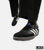 کفش کتانی مردانه و زنانه سامبا مشکی قهوه ای ADIDAS Samba مدل 4234 - Image 5