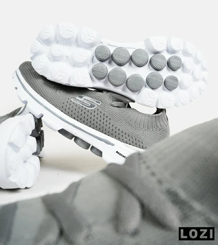 کتانی طبی مردانه و زنانه خاکستری اسکیچرز SKECHERS مدل 6376 - Image 10