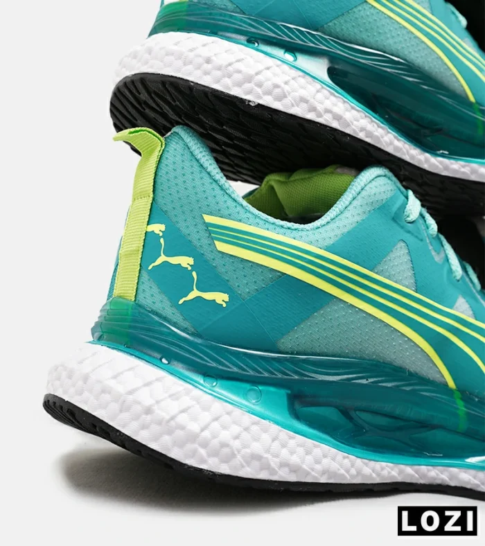 کفش کتانی ورزشی مردانه و زنانه سفید سبز فسفری PUMA مدل 5019 - Image 7