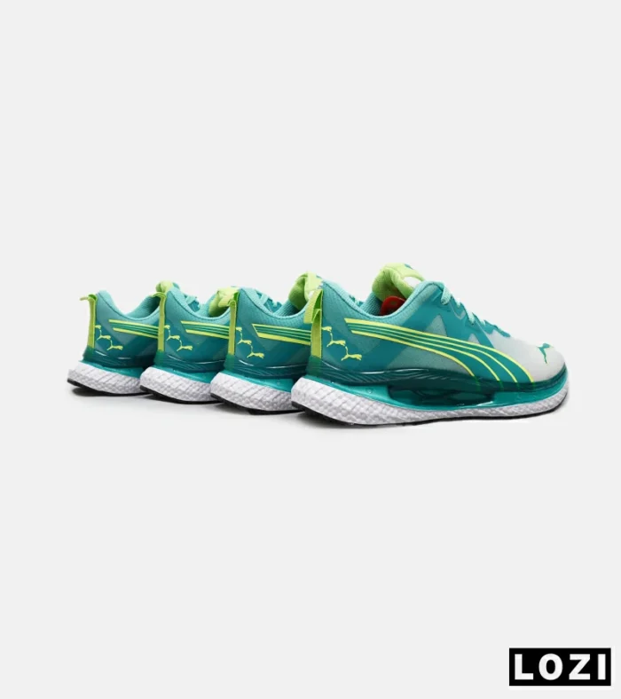 کفش کتانی ورزشی مردانه و زنانه سفید سبز فسفری PUMA مدل 5019 - Image 11