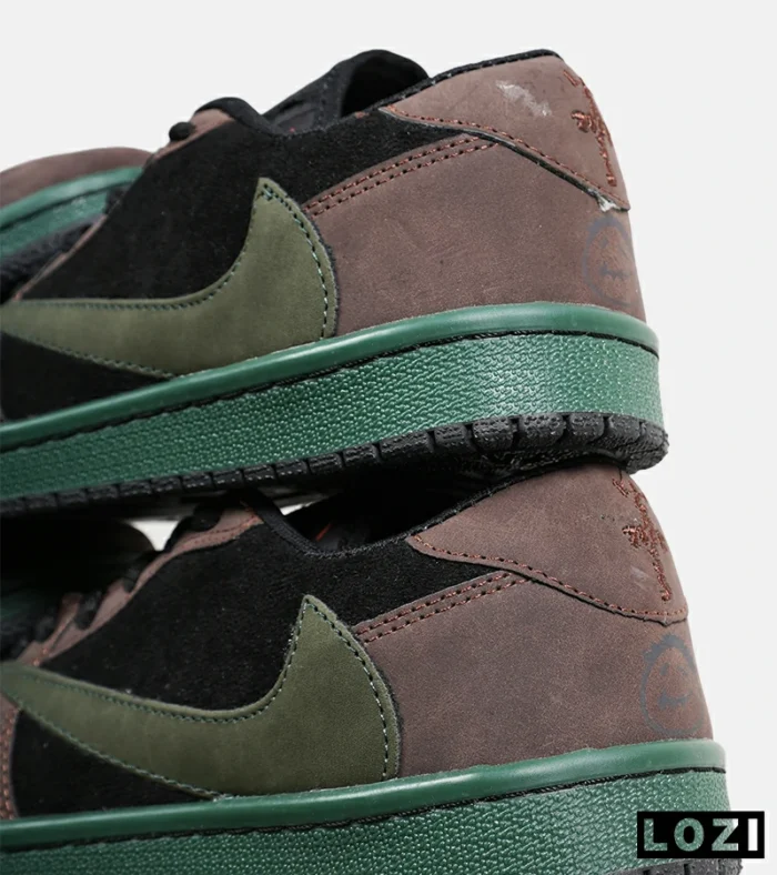 کفش کتانی مردانه قهوه ای مشکی سبز NIKE travis scott مدل 7112 - Image 3