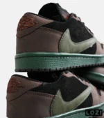 کفش کتانی مردانه قهوه ای مشکی سبز NIKE travis scott مدل 7112 - Image 4