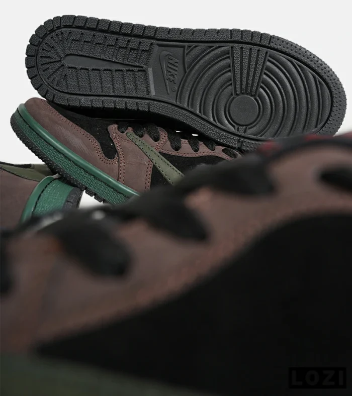 کفش کتانی مردانه قهوه ای مشکی سبز NIKE travis scott مدل 7112 - Image 10