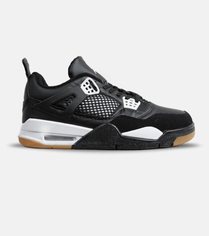 کتانی ساقدار زنانه و مردانه مشکی سفید Nike air jordan 4 مدل 6599 - Image 1