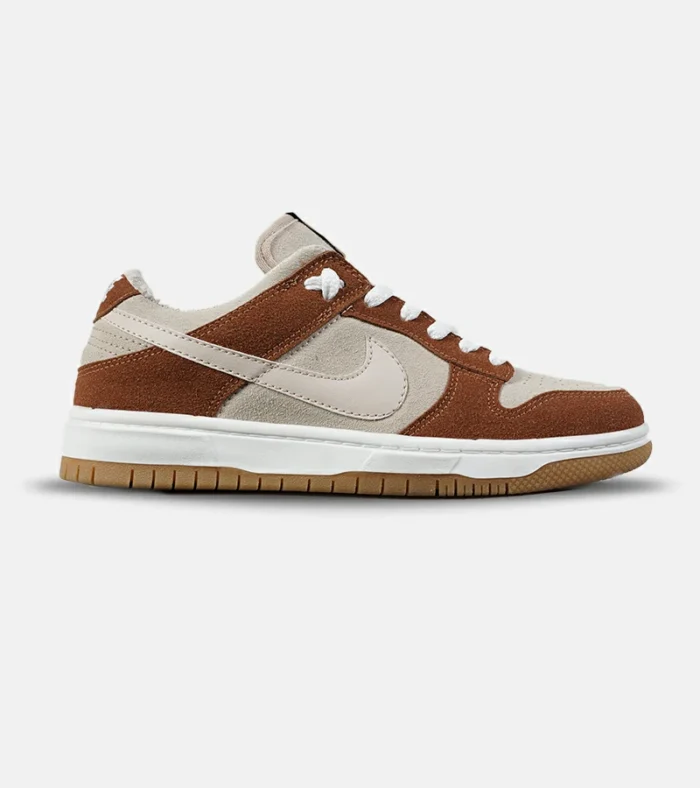 کفش کتانی مردانه و زنانه کرم قهوه ای نایک NIKE SB Dunk مدل 7647 - Image 1
