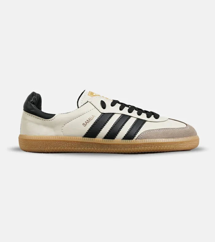 کفش کتانی مردانه زنانه سامبا کرم مشکی ADIDAS Samba مدل 7300 - Image 1