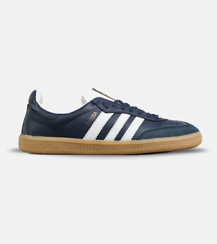 DSC02559 کفش کتانی مردانه و زنانه سامبا سرمه ای سفید ADIDAS Samba مدل 7302 - Image 1