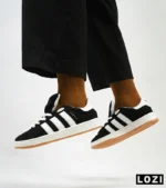 کفش کتانی بزرگ پا مشکی ADIDAS Campus مدل 5169 - Image 3