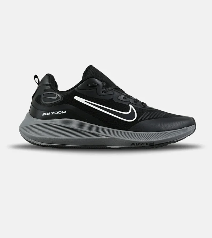کفش کتانی مردانه و زنانه مشکی طوسی نایک NIKE air zoom مدل 7587 - Image 1