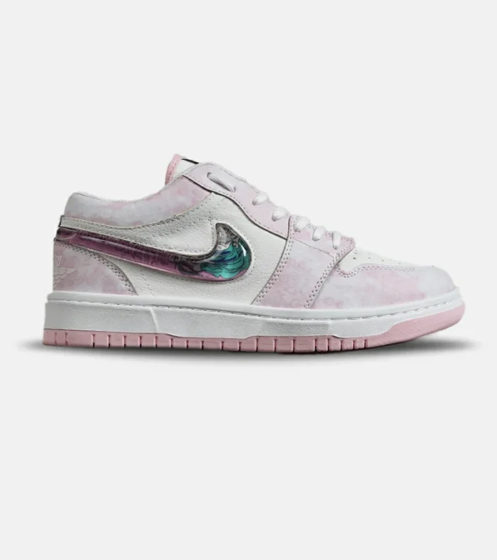 DSC06198 کفش کتانی زنانه صورتی سفید نایک NIKE dunk low steam puppet مدل 8100 - Image 1