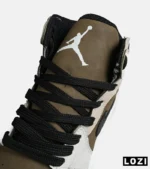 کفش کتانی ساقدار مردانه و زنانه کرم قهوه ای NIKE jordan 1 مدل 8142 - Image 5