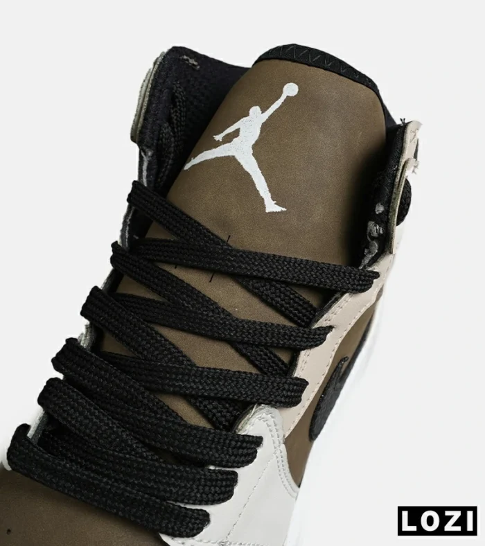 کفش کتانی ساقدار مردانه و زنانه کرم قهوه ای NIKE jordan 1 مدل 8142 - Image 5
