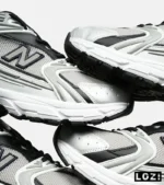 کفش کتانی مردانه و زنانه سفید طوسی مشکی NEW BALANCE 530 مدل 6642 - Image 7