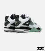 کتانی ساقدار زنانه و مردانه سفید سبز Nike air jordan 4 مدل 8036 - Image 3
