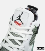 کتانی ساقدار زنانه و مردانه سفید سبز Nike air jordan 4 مدل 8036 - Image 5