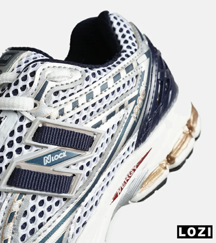 کفش کتانی مردانه و زنانه سفید سرمه ای NEW BALANCE 1064 مدل 8150 - Image 7