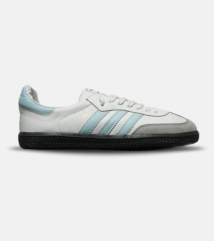 کفش کتانی مردانه و زنانه سامبا سفید آبی قهوه ای ADIDAS Samba مدل 7219 - Image 1