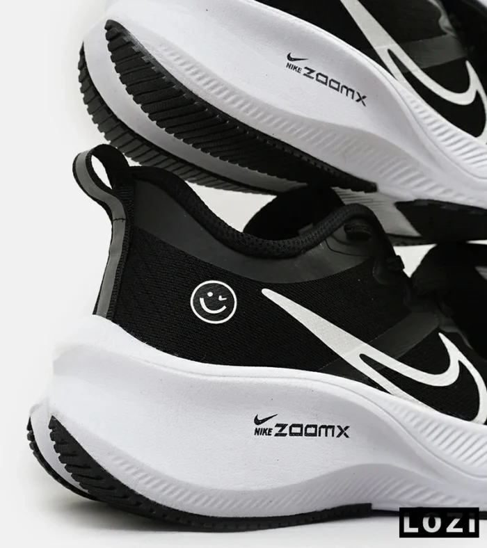 کفش کتانی بزرگ پا مشکی سفید NIKE zoom x smiley مدل 8264 - Image 6