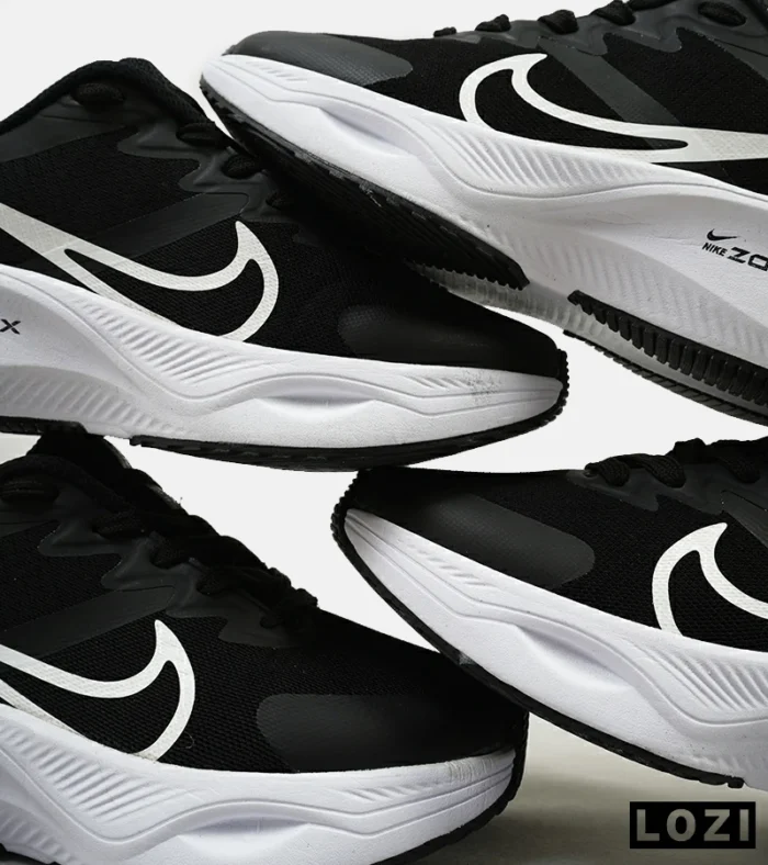 کفش کتانی بزرگ پا مشکی سفید NIKE zoom x smiley مدل 8264 - Image 5