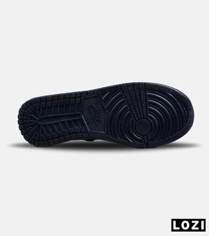 کفش کتانی بزرگ پا ساقدار  سفید سرمه ای NIKE AIR Jordan 1 مدل 8310 - Image 7