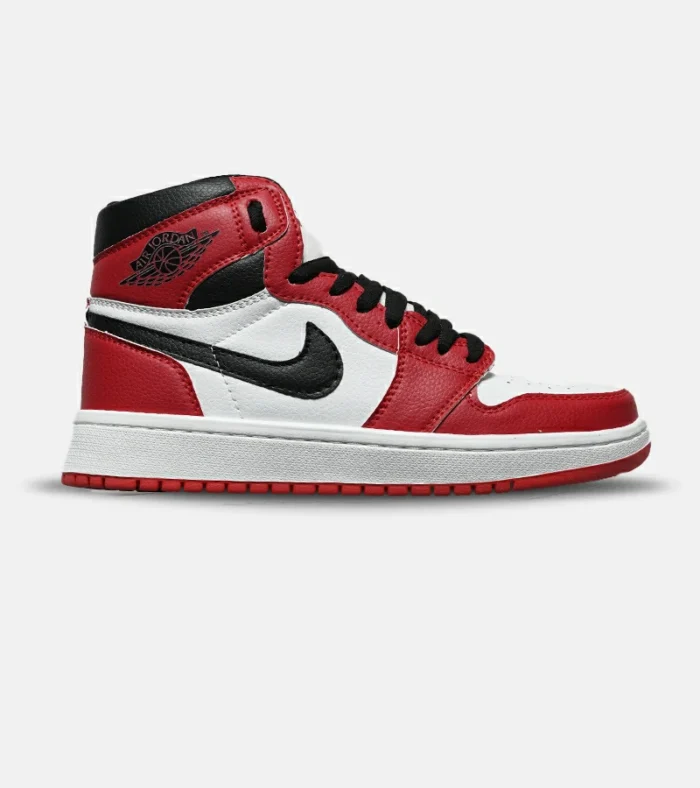 DSC08232 کفش کتانی ساقدار مردانه و زنانه قرمز مشکی NIKE jordan 1 مدل 8279 - Image 1