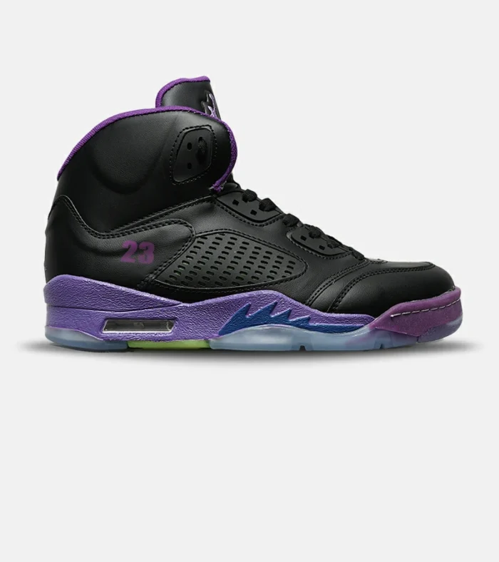 کتانی ساقدار مردانه مشکی بنفش Nike air jordan 5 مدل 8293 - Image 1
