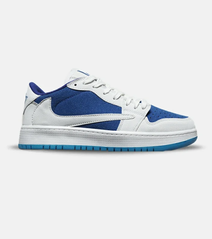 DSC08443 کفش کتانی مردانه و زنانه آبی سفید NIKE travis scott مدل 8321 - Image 1