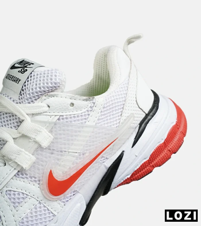 کفش کتانی زنانه و مردانه سفید قرمز Nike Cushlon V2K مدل 8339 - Image 6