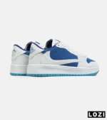 کفش کتانی مردانه و زنانه آبی سفید NIKE travis scott مدل 8321 - Image 4