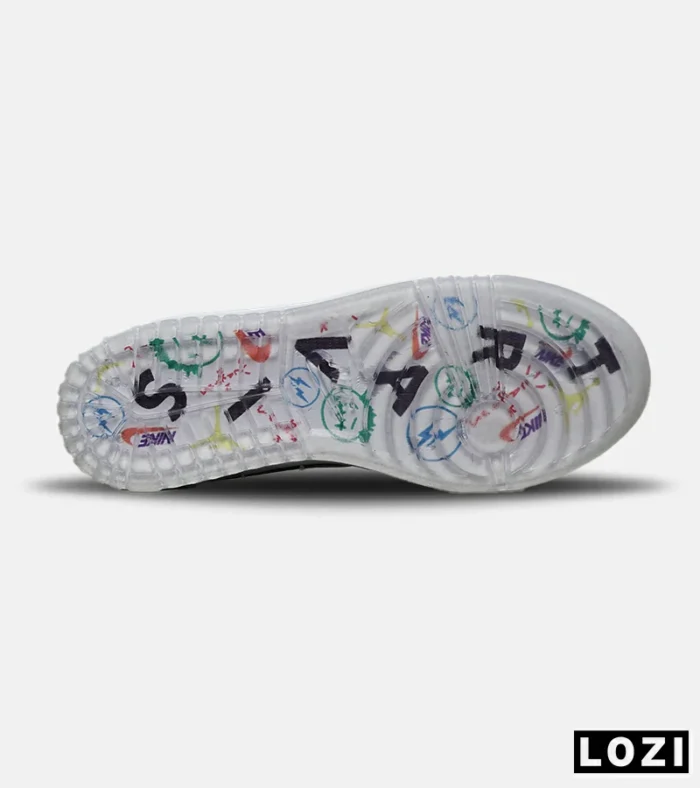 کفش کتانی مردانه سفید سفید مشکی سبز NIKE travis scott مدل 8400 - Image 3