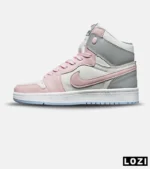 کفش کتانی ساقدار زنانه سفید صورتی آبی NIKE travis scott مدل 8361 - Image 2